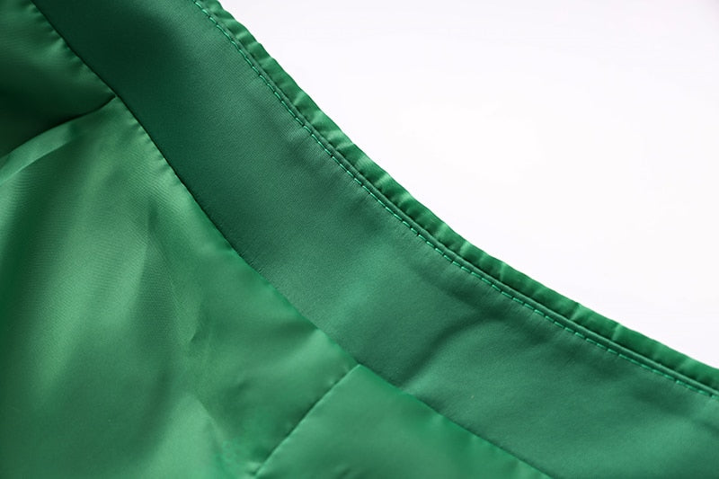 Sequin Dark Green  Two-Piece Blazer Short Sets