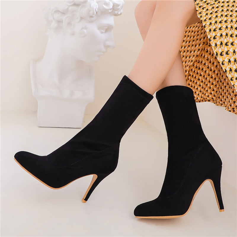 Suede Short Ankle Boots