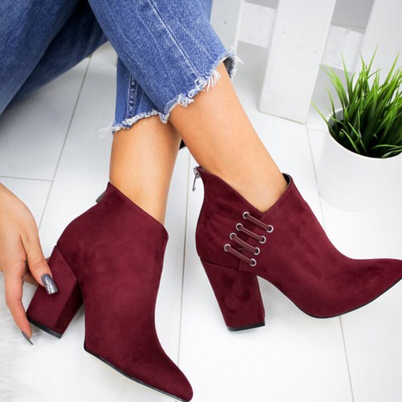 Ankle Short High-heel Pointed Toe Boots