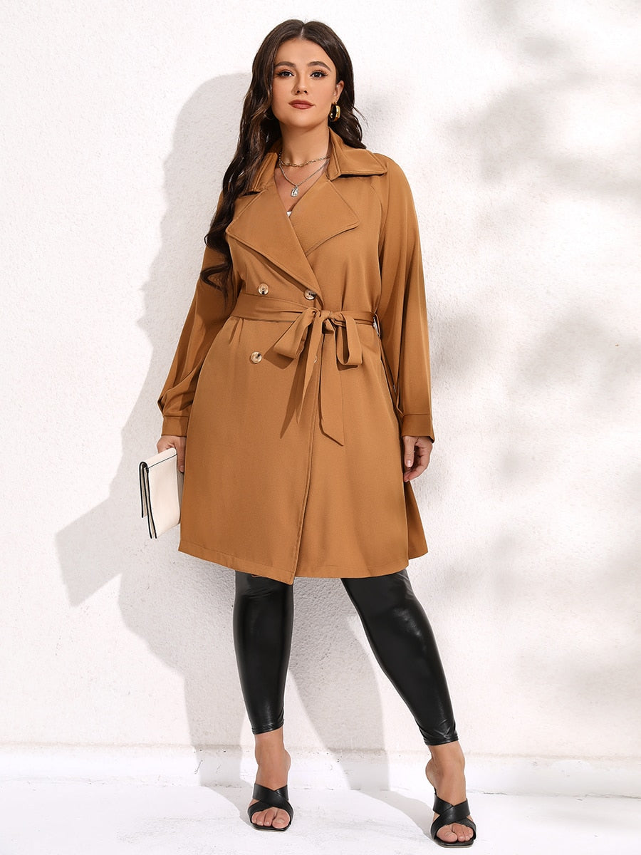 Trench Brown With Belt Overcoat