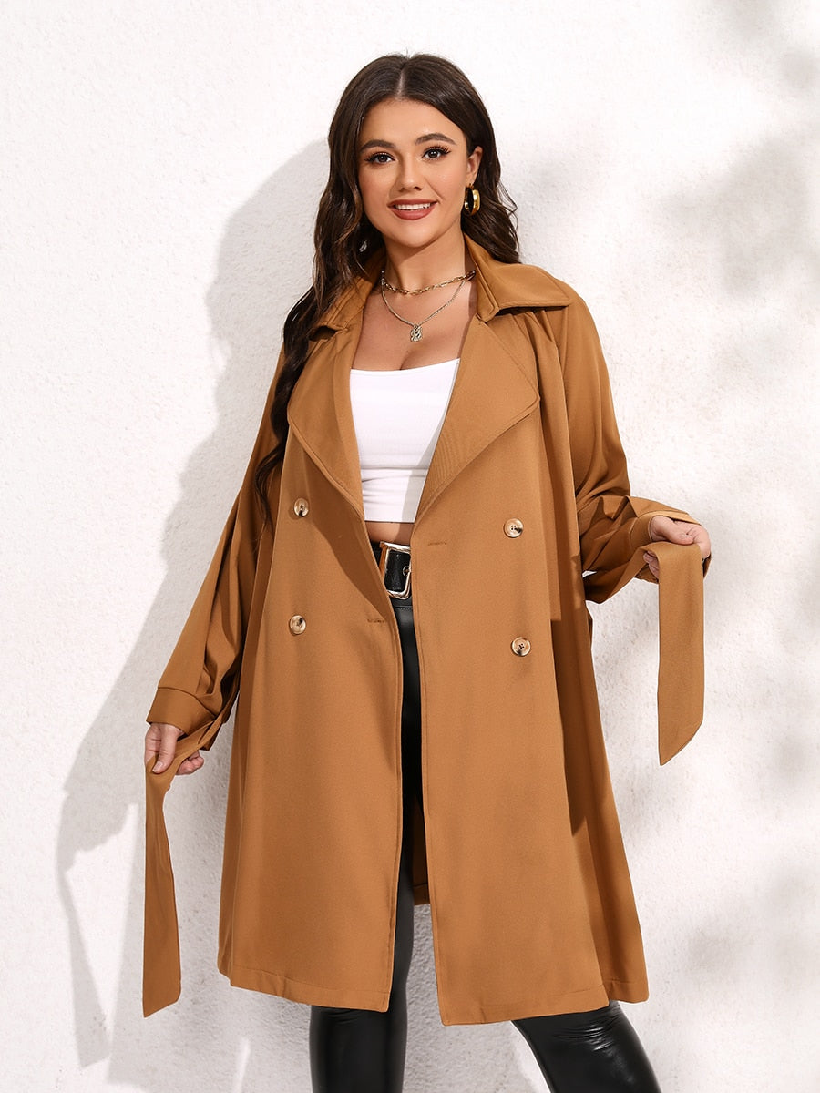 Trench Brown With Belt Overcoat