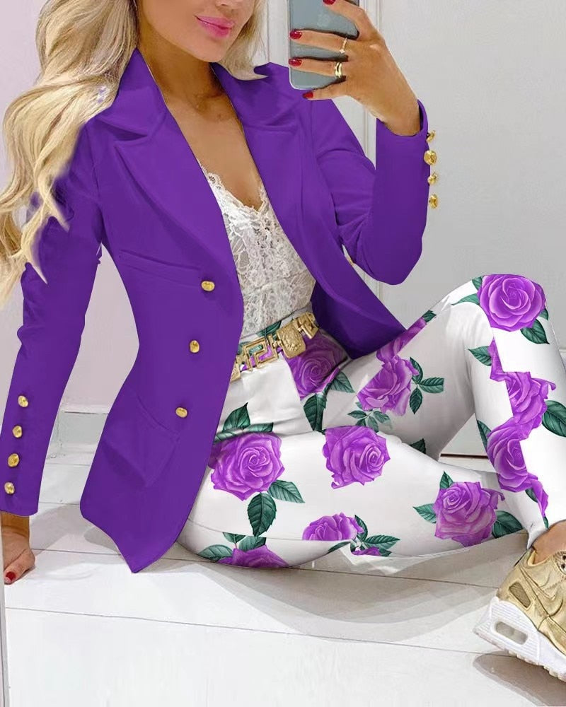 Blazer and Pants Two 2 Piece Sets