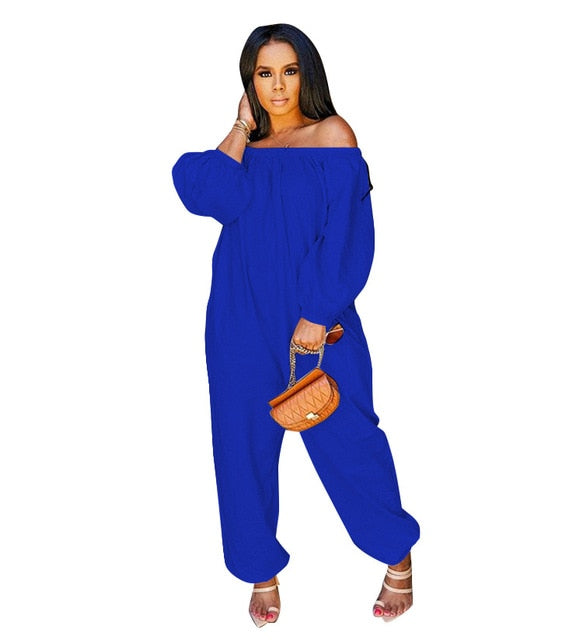 Long Sleeve Casual Strapless Jumpsuit