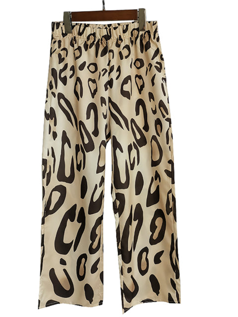 Leopard Print Two-Piece Pants & Top